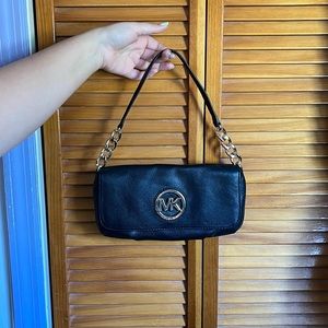 Michael Kors Black Leather Shoulder Bag